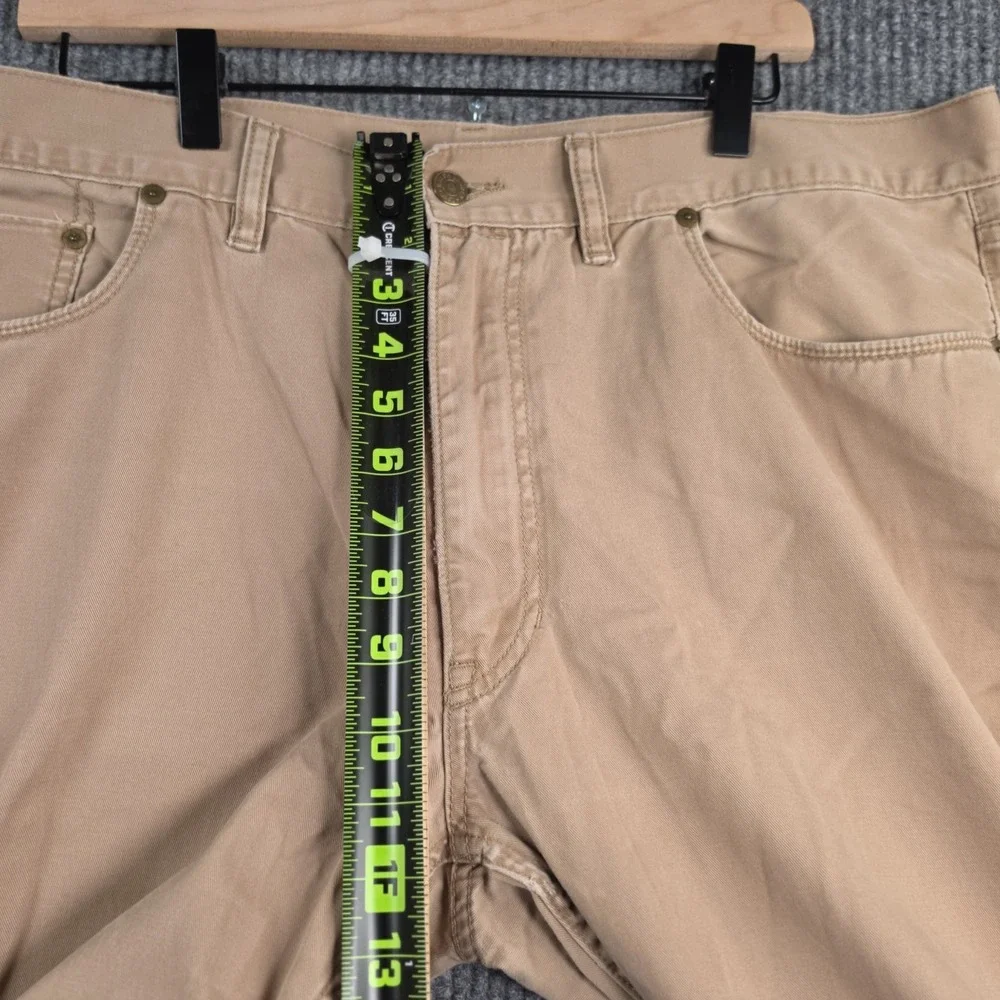 Polo Ralph Lauren Straight 650 Pants Mens 40x32 Khaki Tan Cotton Denim Style Y2K